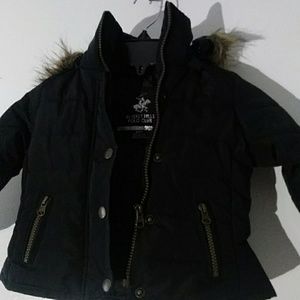 Fur-trimmed toddler jacket